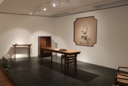 Scenes from the furniture portion of the "Tsinghua Treasures: Exhibition of Tsinghua University Art Museum Collection." December 8, 2017. Photograph by Jon Kay.