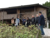 Scenes from the first day of the Workshop on Ethnographic Methods in Museum Folklore and Ethnology held at the Anthropological Museum of Guangxi, Nanning. Here workshop participants visit the museum's ethnobotanical garden and discuss local dye plants. December 11, 2017. Photograph by Marsha MacDowell.